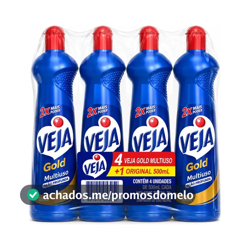 Kit Veja Gold Multiuso 500ml 4 unidades