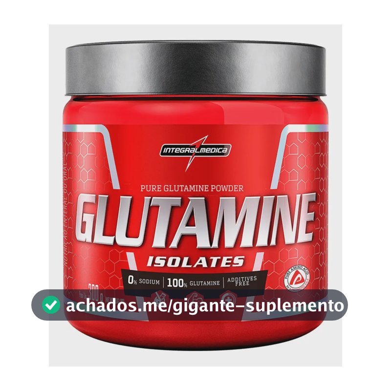 Glutamina Integralmédica em pó Sem sabor x 300g