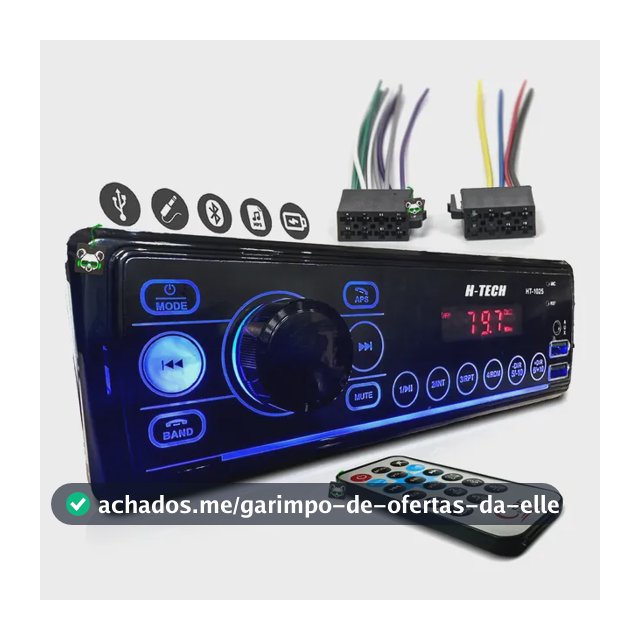 Som Automotivo H-tech ht-1025 Bluetooth Usb Mp3 com controle