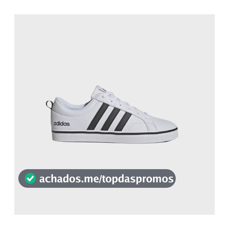 Tênis Masculino Vs Pace 2.0 adidas Ftwwht/cblack/ftwwht Liso