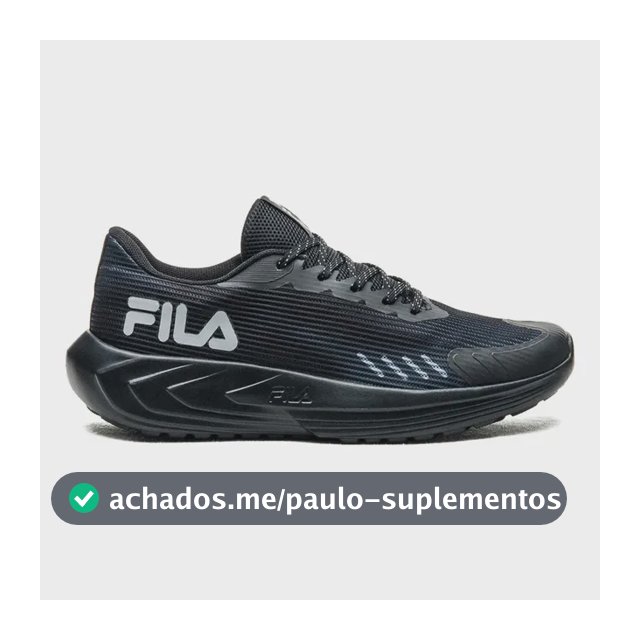Tênis Fila Sprint Masculino Esportivo Caminhada Confortável Preto/grafite Liso 40 Br