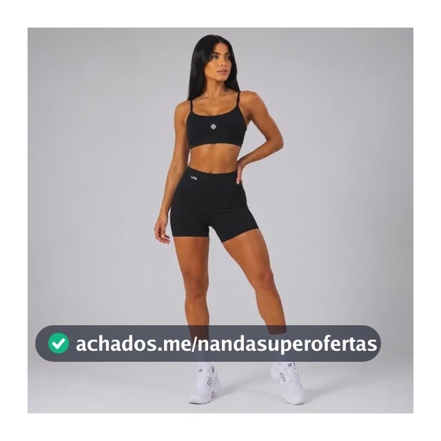 Conjunto Bermuda Feminina Suplex Cos Alto + Top Academia