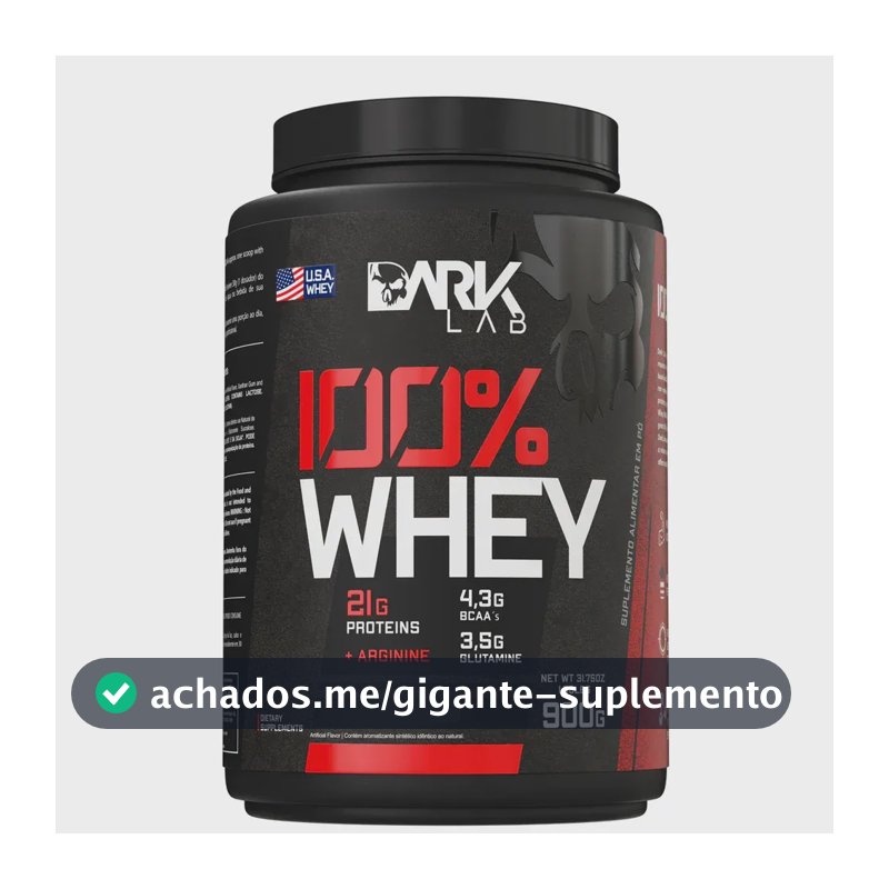 100% Whey Protein 900g Sabores - Dark Lab Sabor Banoffee