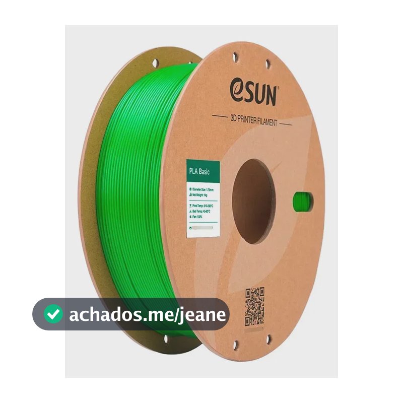 Filamento 3D Esun PLA Premium de 1.75mm e 1kg verde