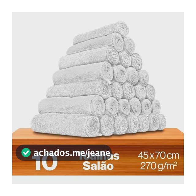 Kit 10 - Toalhas De Rosto Para Salão - Paris- Cor Branco 10 Brancas