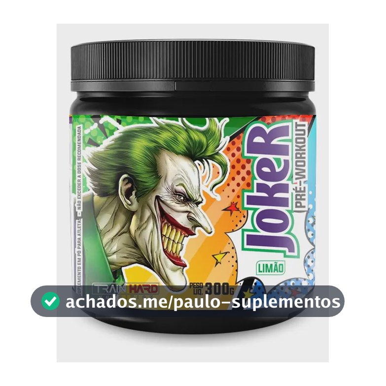 Pré-Treino Joker Train Hard Nutrition Sabor Limão 300g para Energia e Foco