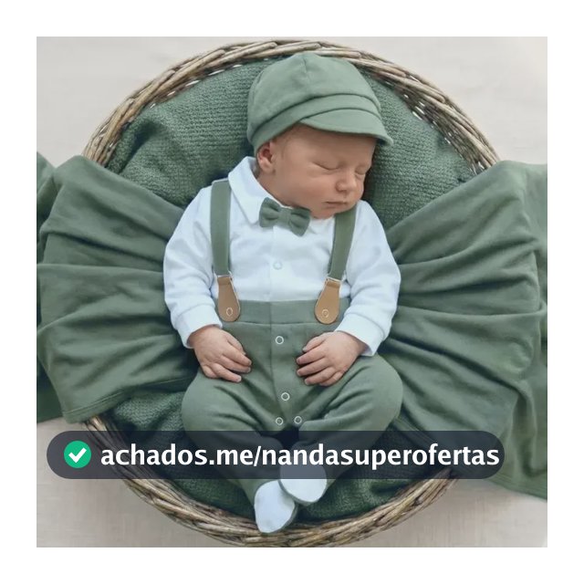 Saída De Maternidade Menino 100% Algodão Arthur Verde 0 A 3 Meses