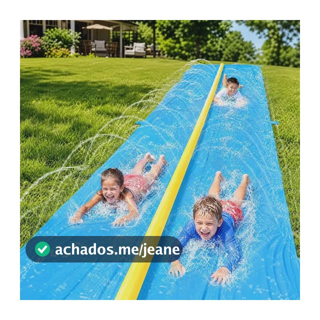 Splash Sprinkler Pad 550x146cm Escorregador Aquático Duplo Chafariz Infantil Azul