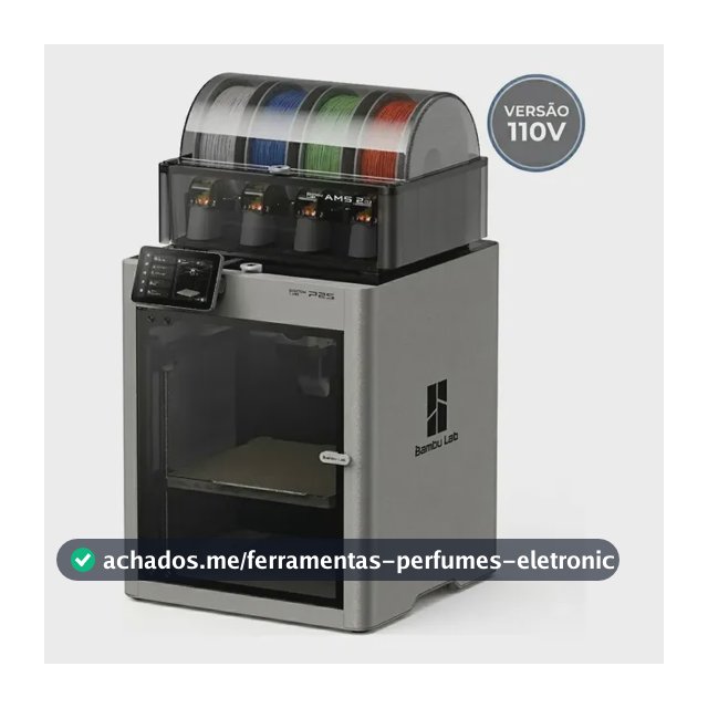 Impressora 3D Bambu Lab P2S + AMS 2 PRO - 110V