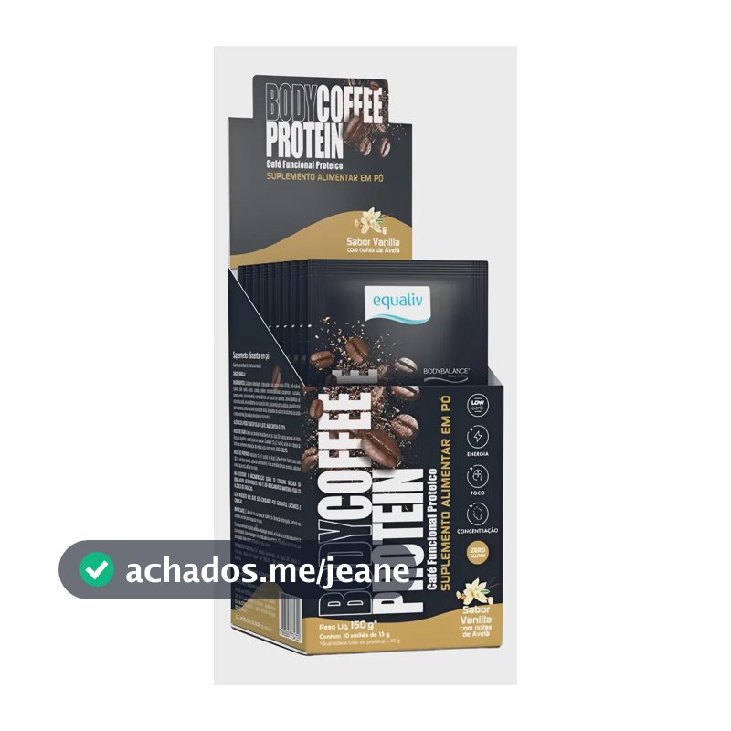 Body Coffee Protein Vanilla Equaliv 15g Caixa 10 Unidades Vanilla
