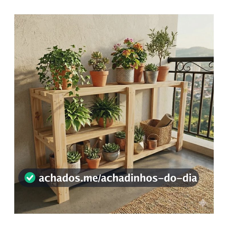 Jardim Vertical Madeira Pinus Estante P/ Hortalicias Treliça Madeira Pinus Madeira Natural