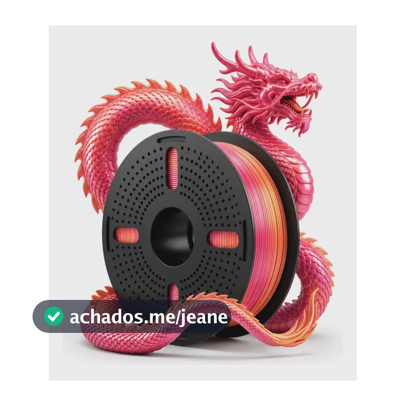 Filamento Impressora 3d Pla Silk Duo Color 1.75 Print Pulse Rosa Dourado