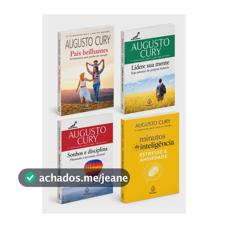 Kit De 4 Livros, Estresse E Ansiedade + Sonhos E Disciplina + Lidere Sua Mente + Pais Brilhantes,  Augusto Cury