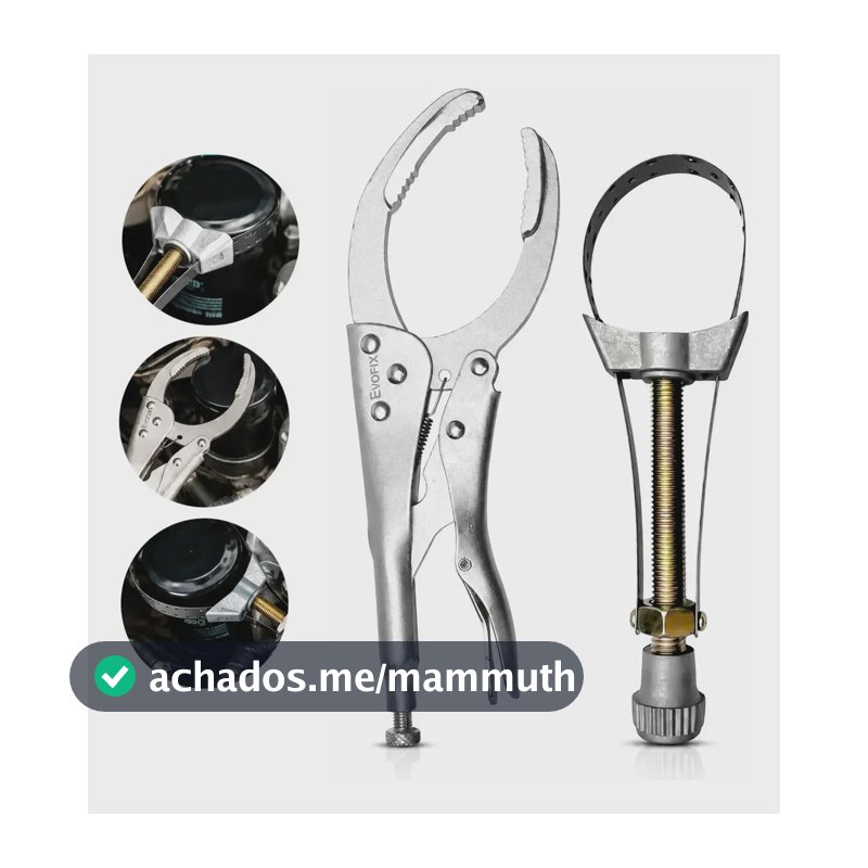 Kit Chave Saca Filtro Regulável 120mm E Alicate De Pressão