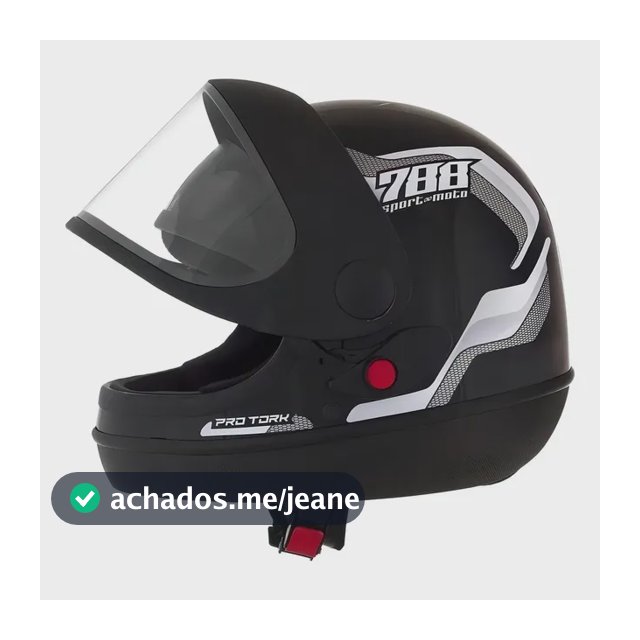 Capacete Para Moto Pro Tork Sport Moto 788 Cor Branco Tamanho do capacete 60