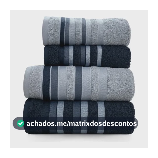 Jogo Toalhas Banho Grossas Macias Algodão 4pç Absorventes