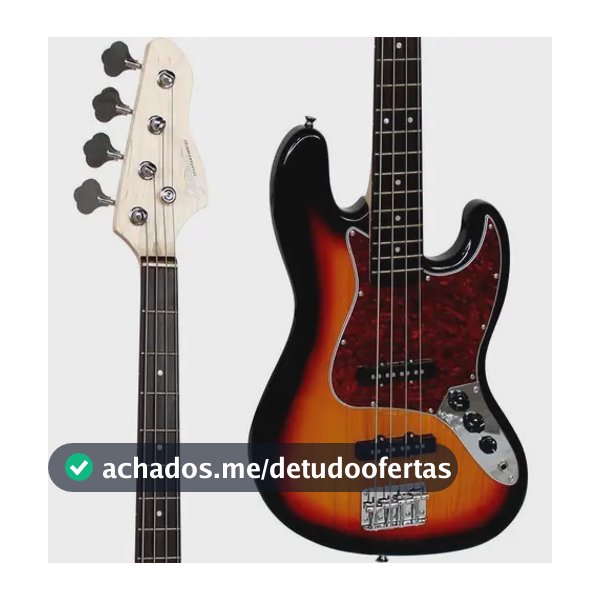Contrabaixo 4 Cordas Giannini Gb100 3ts/tt Sunburst Turtle