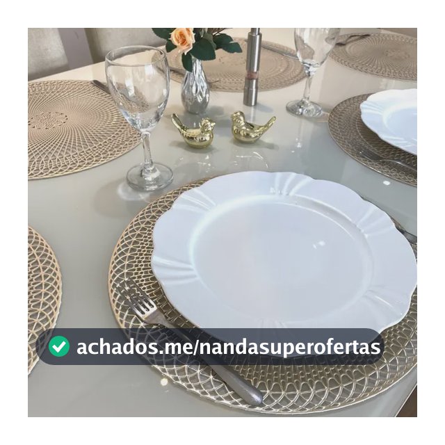 Jogo Americano Redondo 6 Lugares Sousplat Mesa Posta Promoçã