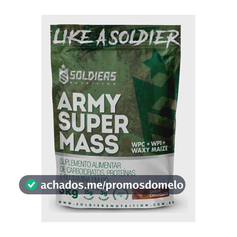 Whey Hipercalórico Army Super Mass 3kg 100% Importado Soldiers Nutrition Suplemento Proteína Muscular