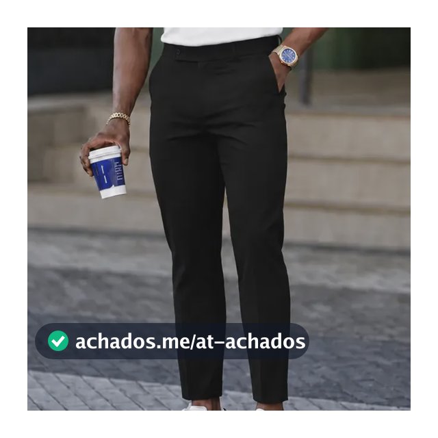 Calça Alfaiataria Masculina Slim Fit Elastano