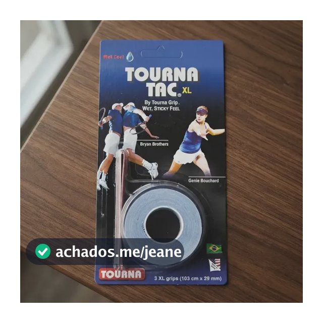 Tourna Grip Overgrip Tac XL Azul Antiderrapante Pacote 3 Unid Tênis