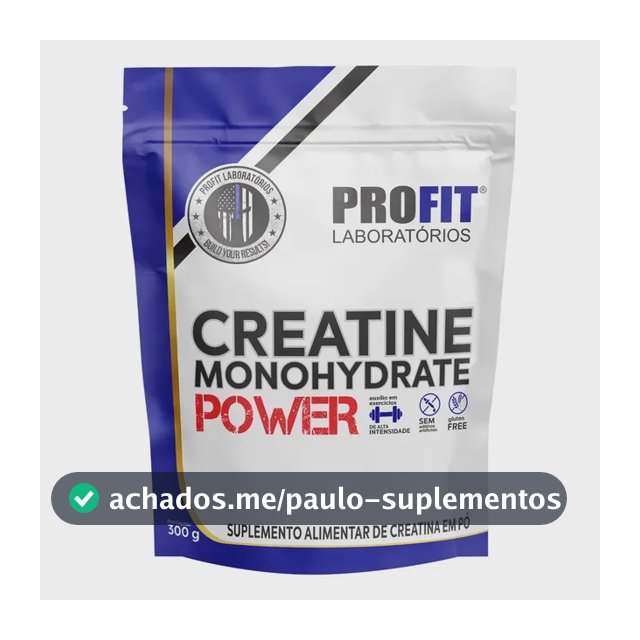 Creatina Monohidratada Power 300g Refil Profit Sabor Natural Sem Sabor