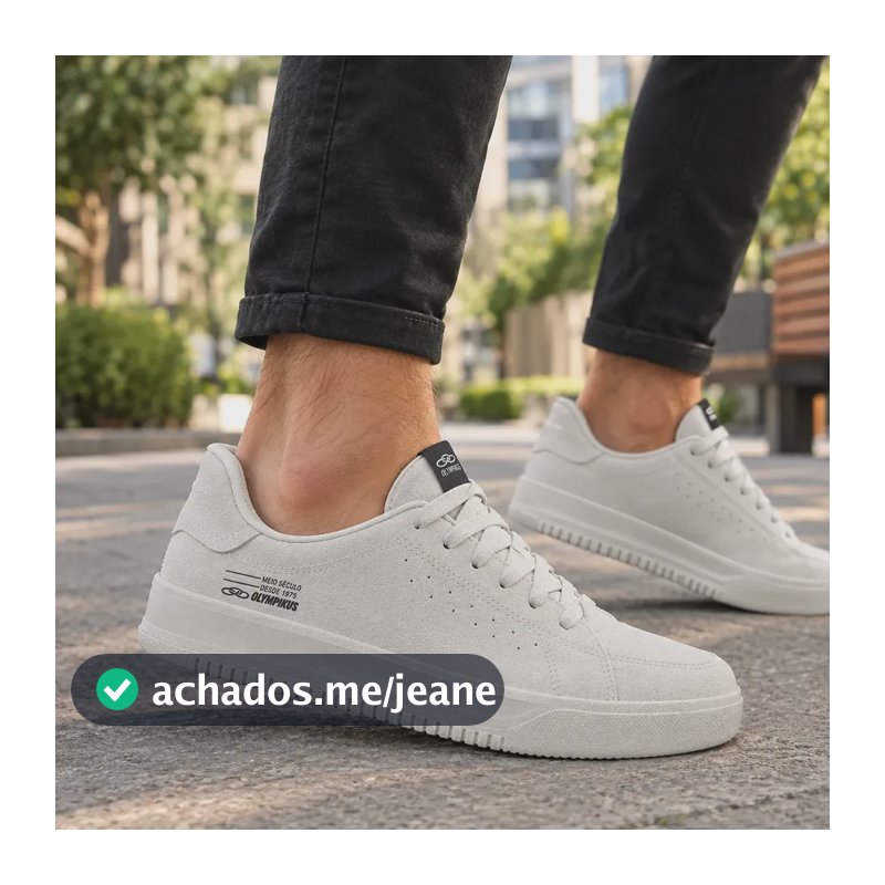 Tênis Olympikus Eros 2 Masculino Casual Confortavel Original Branco Liso 40