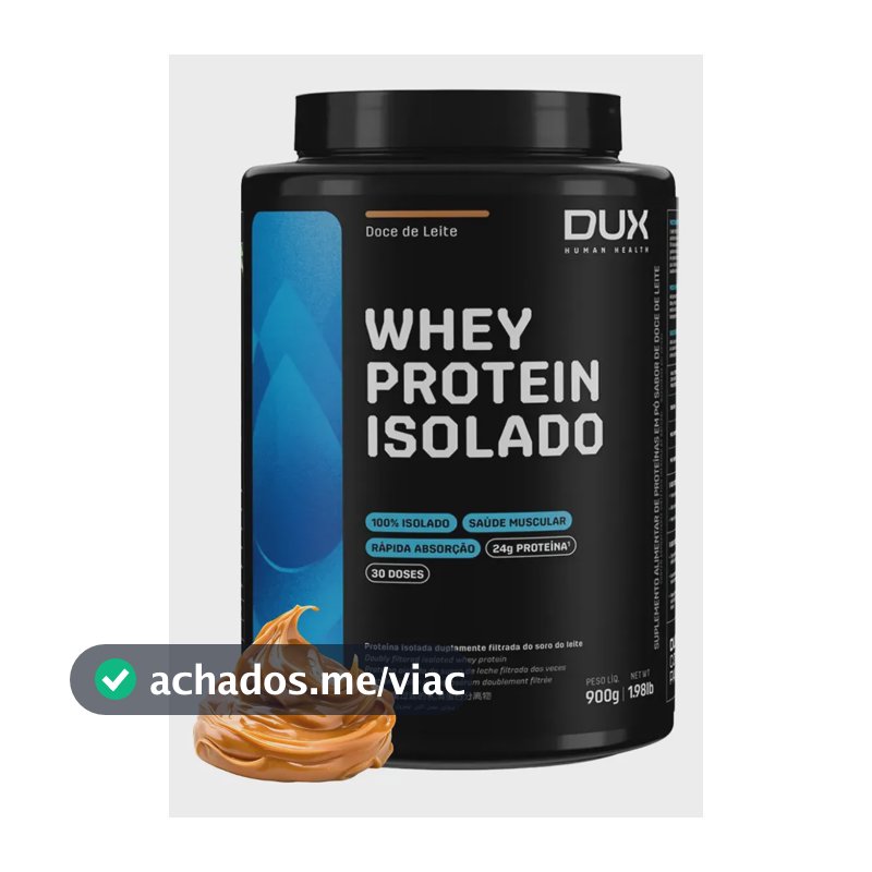 Whey Protein Isolado Sabor Doce de Leite de 900g Dux Nutrition