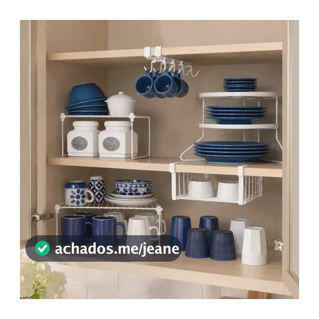Organizador De Armário De Cozinha Kit Com 5 Organizadores