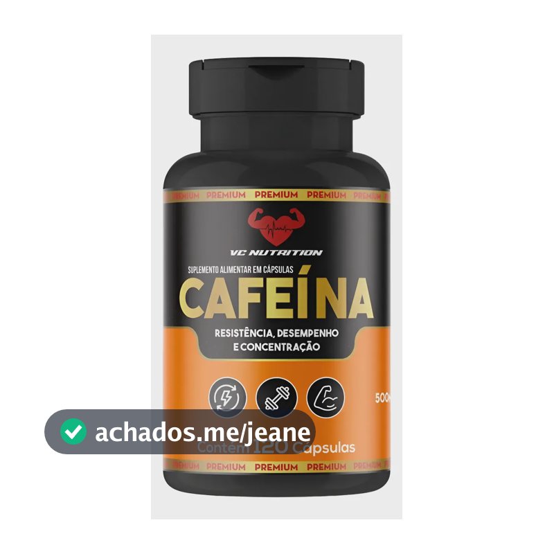 Cafeína 500mg 120 Cáps  Energia, Foco E Performance Original 120cps