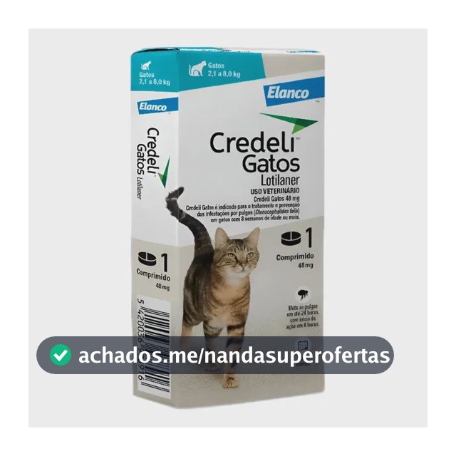 Credeli Antipulgas Para Gatos De 2,1 À 8 Kg 1 Comprimido De 48mg