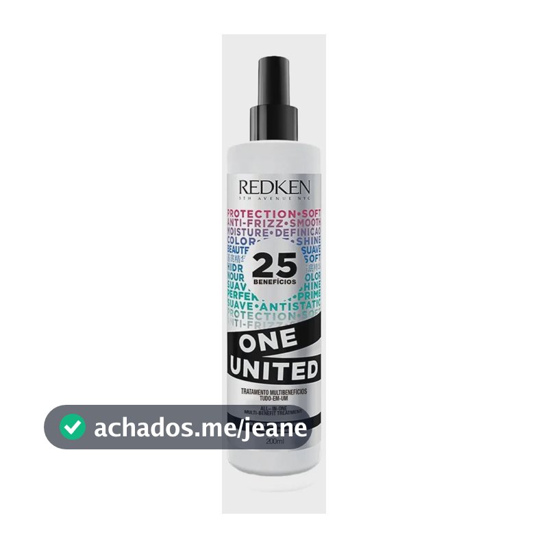 Leave-in com Proteção Térmica até 230°C, Tratamento Multibenefícios, Antifrizz e Condicionamento Leve sem Pesar, One United Redken 200ml