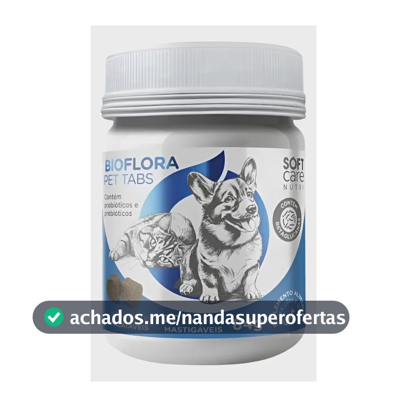 Bioflora Pet Tabs Soft Care Nutri - 30 Tabletes Mastigáveis