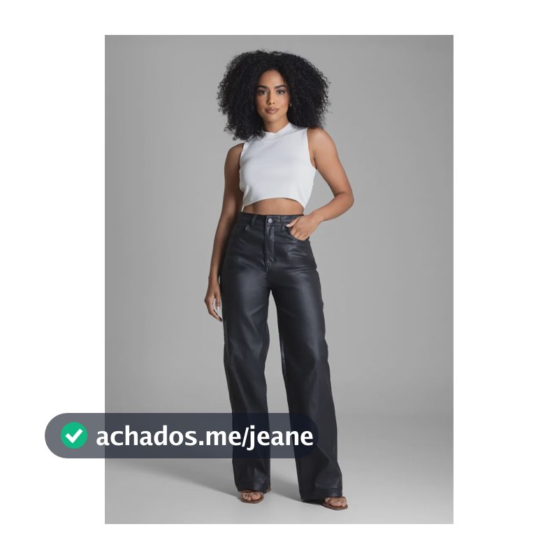 Resinada Sawary Feminino Calca Wide Leg_283521 Preto Liso 44