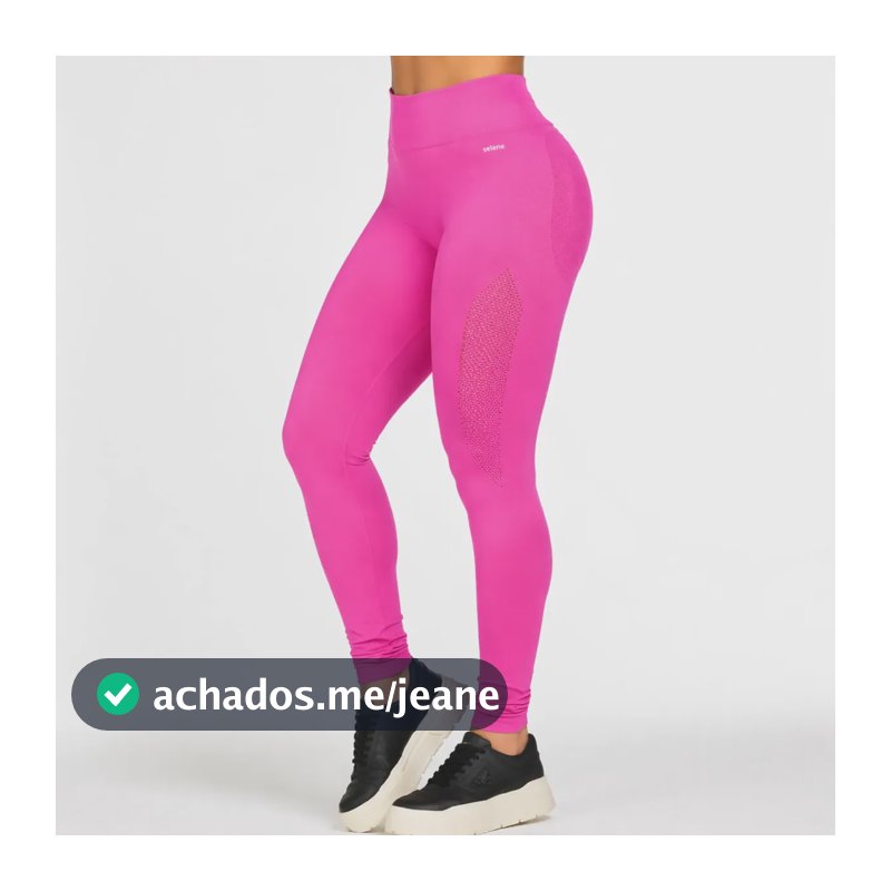 Calça Legging Feminina Selene Cintura Alta Fitness Original Rosa Gg