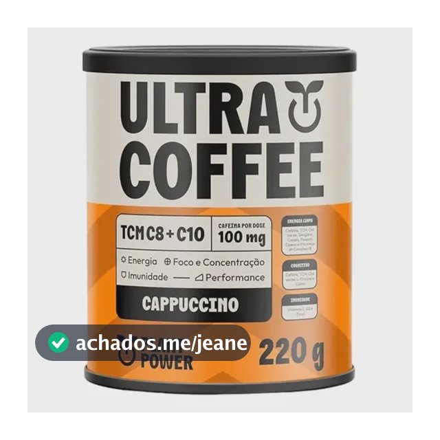 Ultra Coffee Cappuccino Energia, Foco E Performance 220g Cappuccino