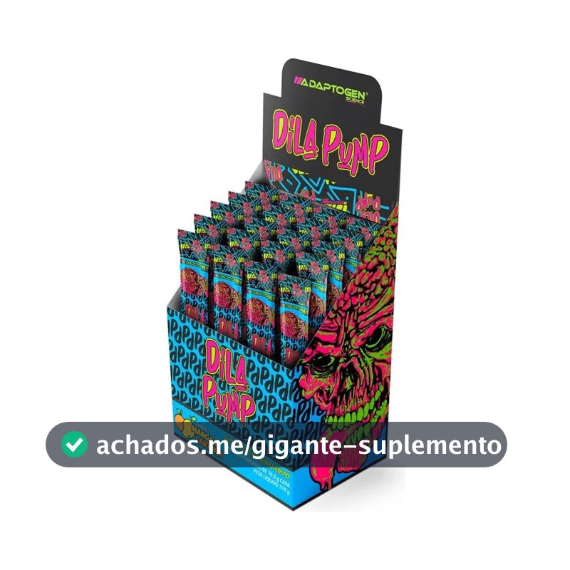 Suplemento em pó Adaptogen Pré Treino Dila Pump Energy Formula Pack com sabor Laranja manga x 212g 20 un