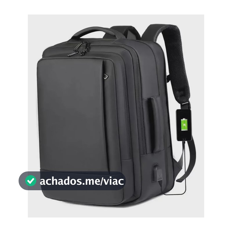 Mochila jiesipote-9242 À Prova D'água Reforçada Expansível Cor Preto