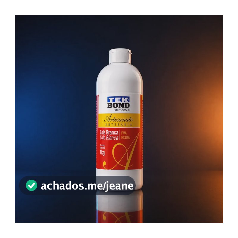 Cola Branca Tek Bond 1kg Pva Artesanato Branco