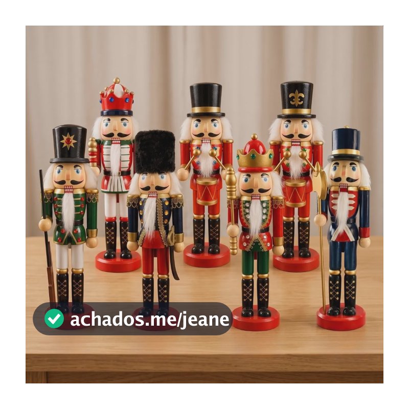 Boneco De Natal Soldado Quebra-nozes Madeira 25cm Modelo 08 - Soldado Tambor 2 0