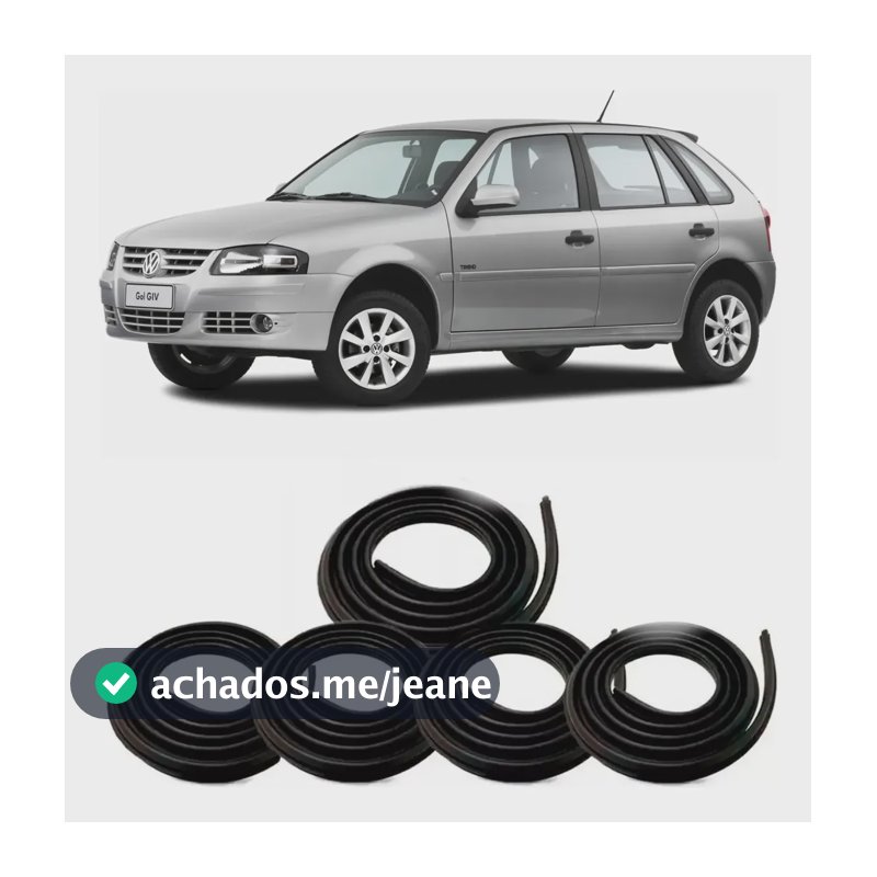 Kit Borrachas Vedação 4 Portas E Porta Malas Gol G2 G3 G4