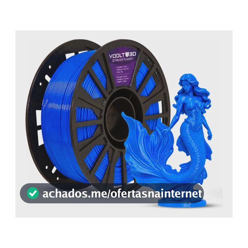 Filamento Petg Hf Azul Premium 1kg - 1.75mm - Voolt3d