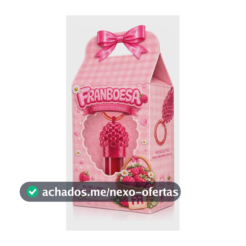 Gloss Labial Framboesa Fran by Franciny Ehlke com Brilho Intenso e Hidratação