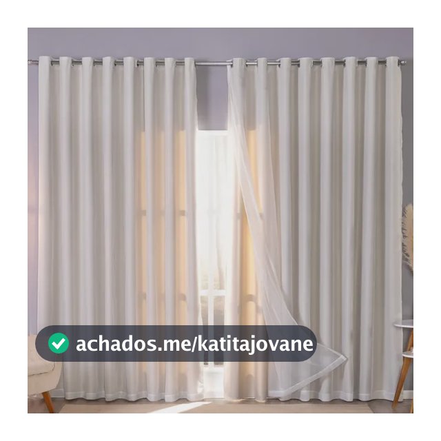 Cortina Blackout C/ Voil 4,00m X 2,70m Para Quarto E Sala