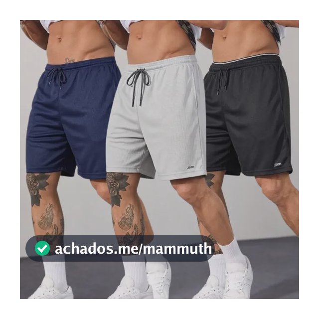 Kit3 Short Futebol Bermuda Masculina Academia Treino Esporte