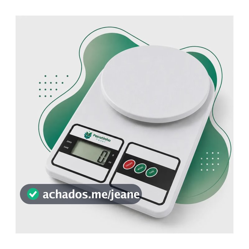 Balança Digital Precisão 10kg Cozinha Fitness Dieta Confeitaria Profissional Branca Pacotinho Decor