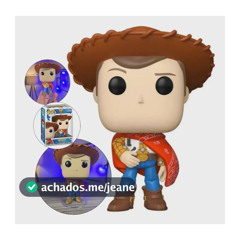 Woody Cowboy Funko Toy Story 5 Boneco Colecionável Disney