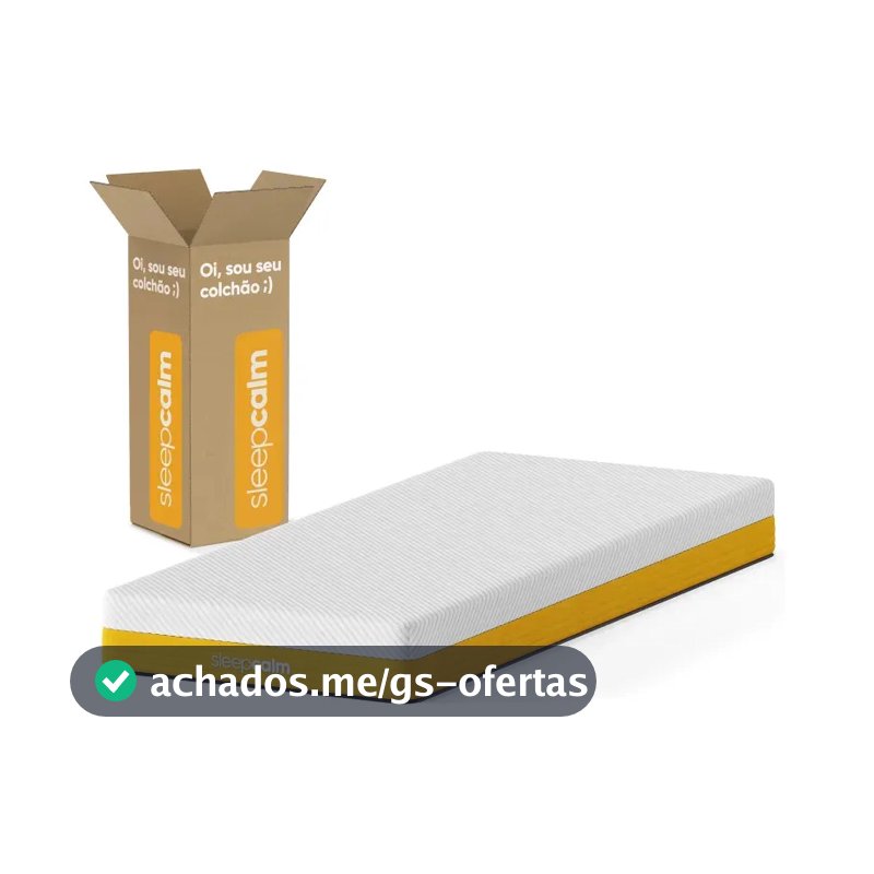 Colchão Solteiro Sleepcalm Elemental Firme - Espuma com Adaptabilidade 88x188cm