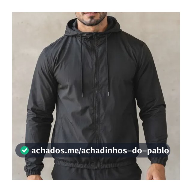 Jaqueta Corta-vento Unissex Com Capuz