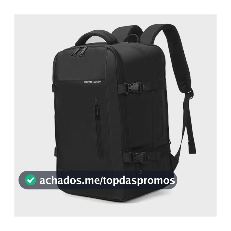 Mochila sem gênero, impermeável, reforçada, com capacidade ampliada de 30-42L, adequada para portátil, viagens diárias, cor preta